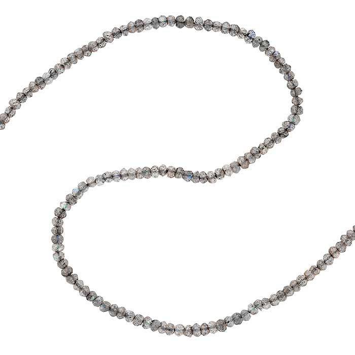 Labradorit 2,5– Facettierte runde Perlenstrang