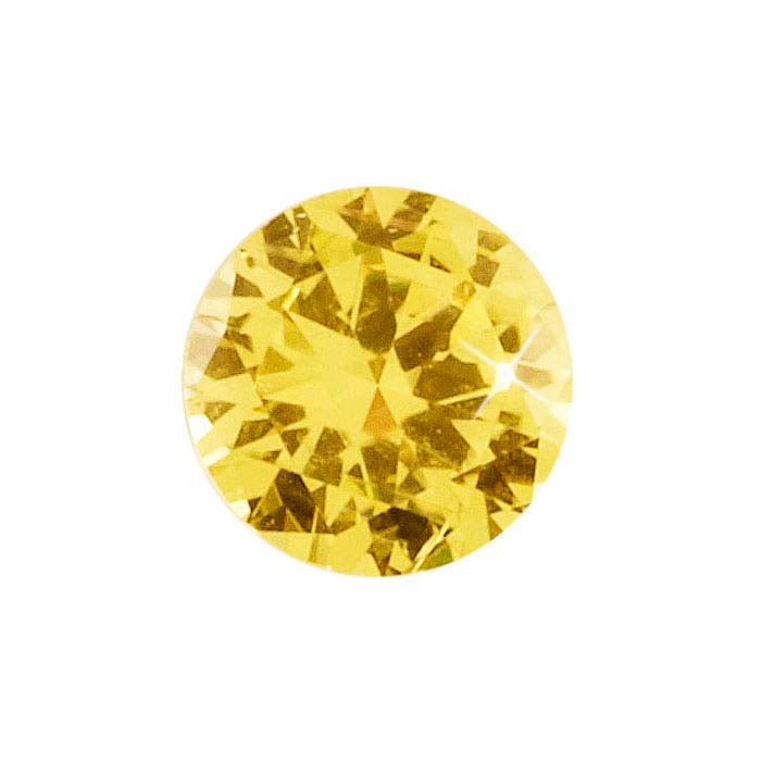 Yellow Sapphire Round Faceted Gemstones, AAA-Grade
