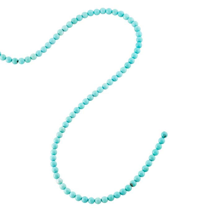 Mexican Turquoise Round Bead Strand