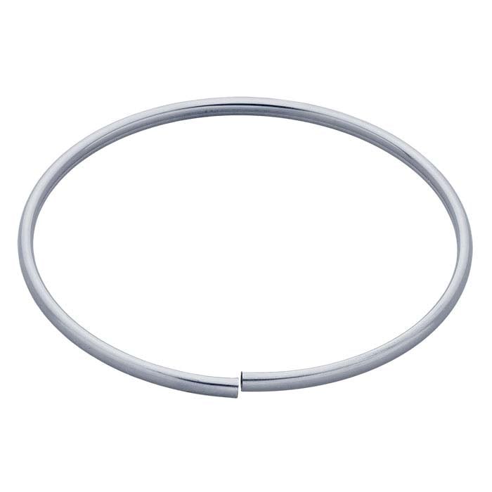 14K Witgouden 2,7mm Ovale Buis, Hard