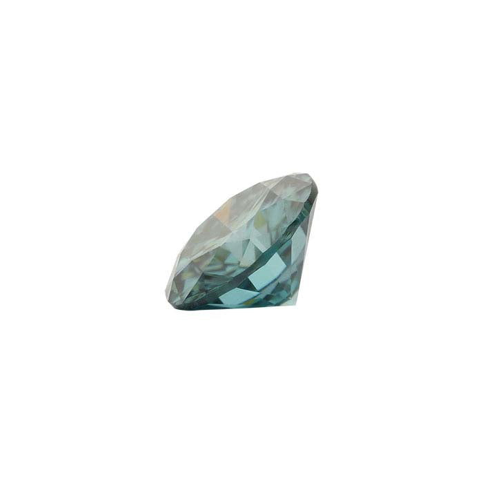 Green Moissanite 8mm Round Faceted Gemstone