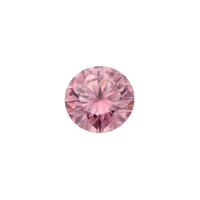 Pink Moissanite Round Faceted Gemstone