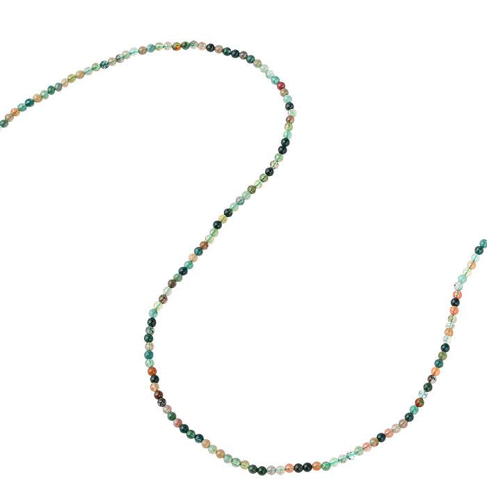 Индийский агат, нить круглых бусин 2 мм