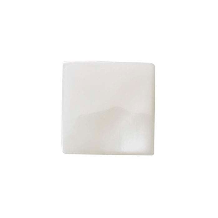 White Mother-of-Pearl 12mm Square Cabochon