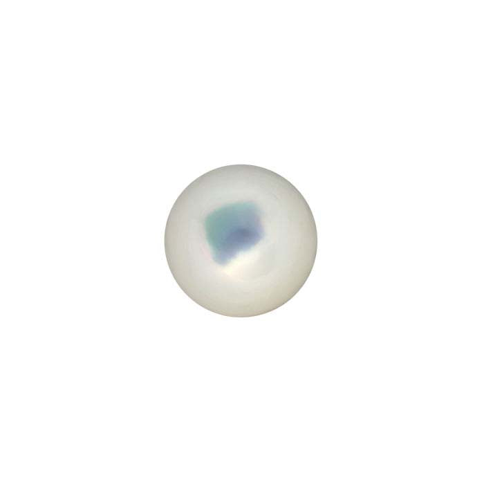 White Mother-of-Pearl 2mm Round Cabochon