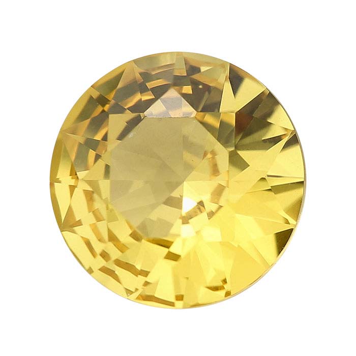 Simulated Golden Topaz 2mm Round Faceted Gemstone