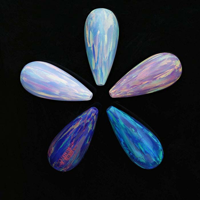 Kyocera Peacock Opal 16 x 6mm Drop