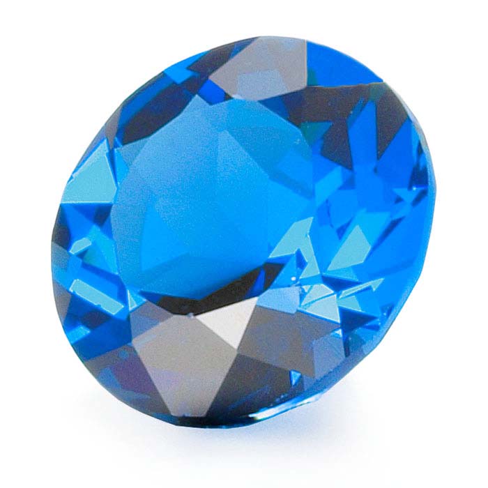 Lab-Grown Blue Spinel Round Faceted Gemstone