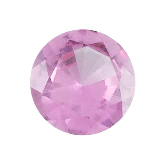 Simulated Pink Tourmaline Round Faceted Gemstone