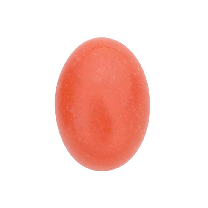 Simulated Salmon Coral 8 x 6mm Oval Cabochon