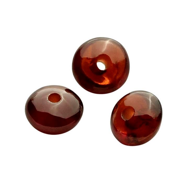 Garnet Saucer Bead