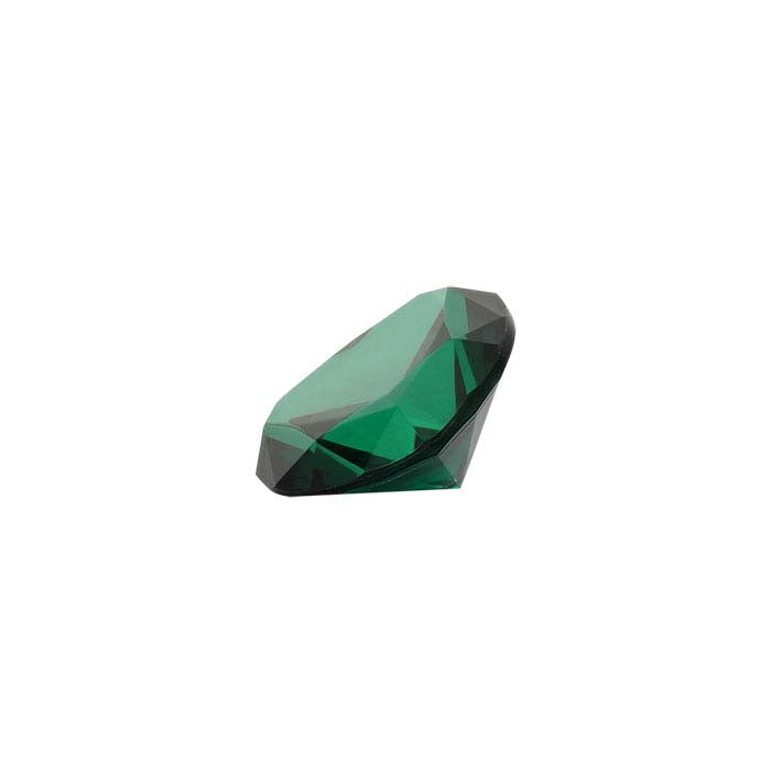 Simulated Emerald 5mm Heart Faceted Gemstone