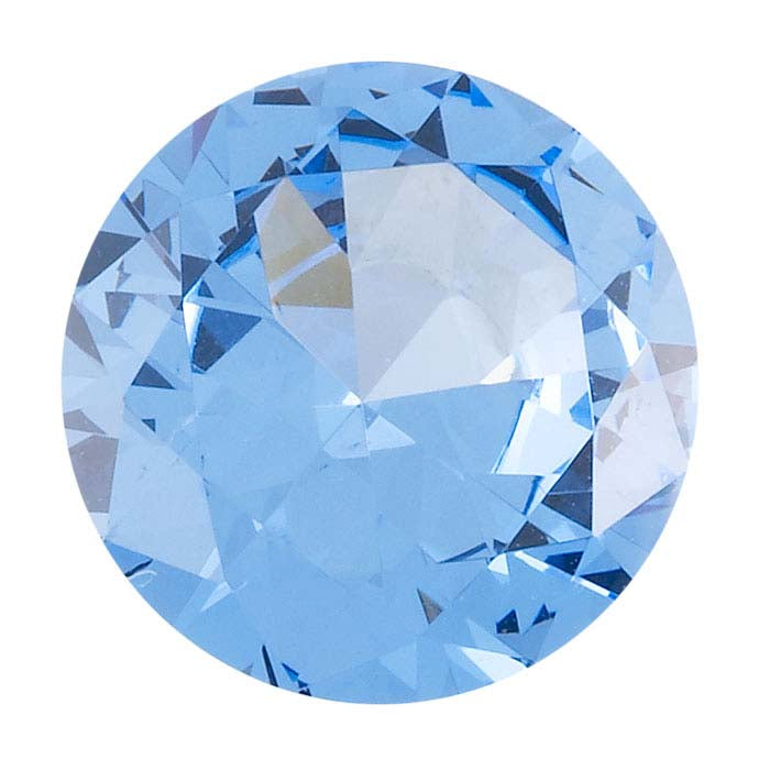 Simulated Aquamarine Round Faceted Gemstone