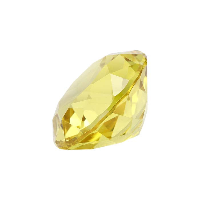Simulated Golden Topaz Round Faceted Gemstone
