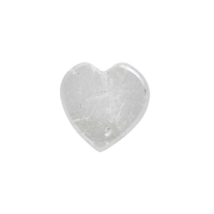 American Mined™ Arkansas Ice Quartz™ Flat Top Heart Cabochon