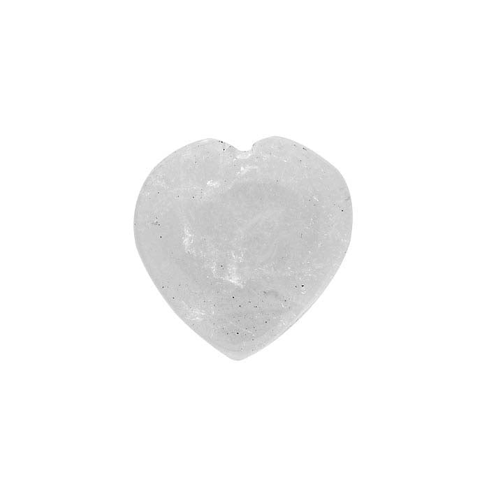American Mined™ Arkansas Ice Quartz™ Flat Top Heart Cabochon
