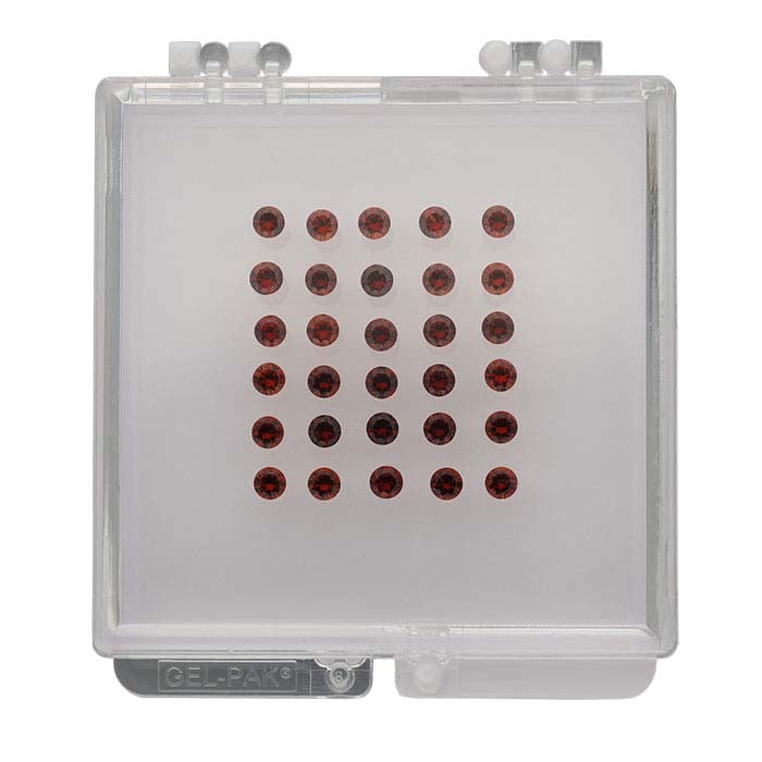 Garnet Round Precision-Cut Faceted Gemstones, AAA-Grade