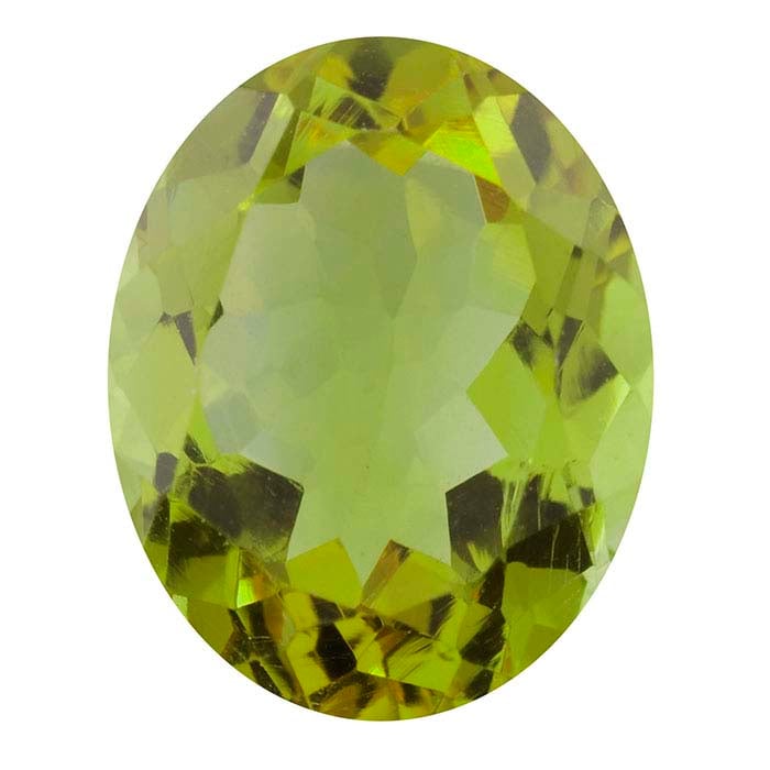 Peridot Oval Faceted Gemstones, AA-Grade