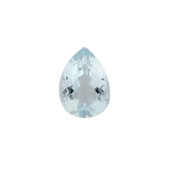 Aquamarine 10 x Pear Faceted Gemstone, A-Grade
