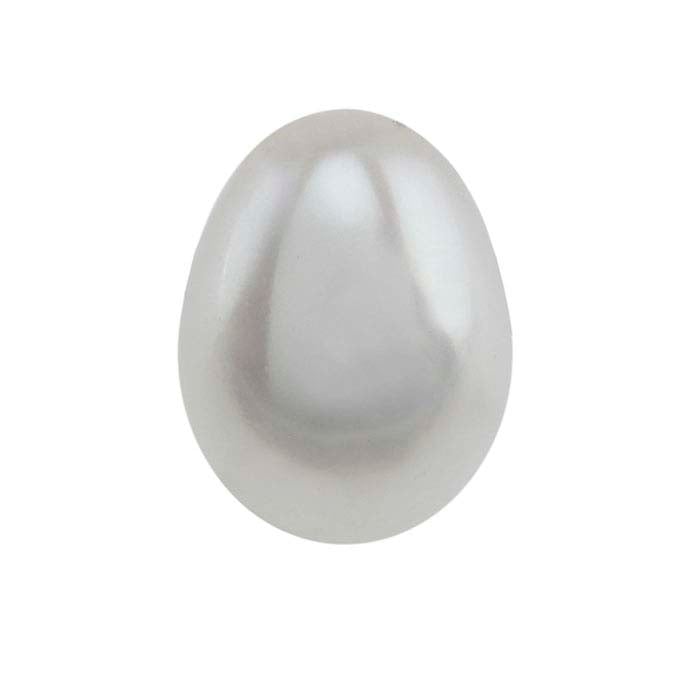 Freshwater Cultured Half-Drilled 8–8.5mm Drop Pearl, White, A-Grade