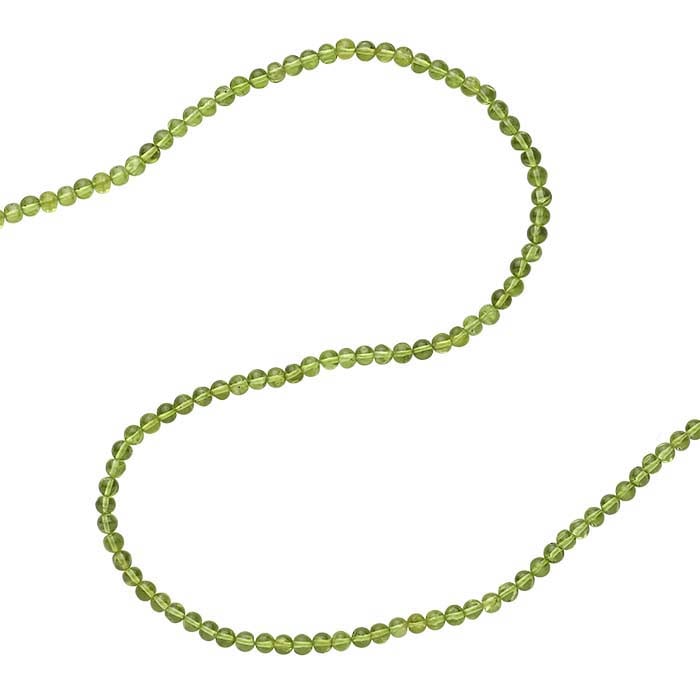 Premium Peridot Round Bead Strand