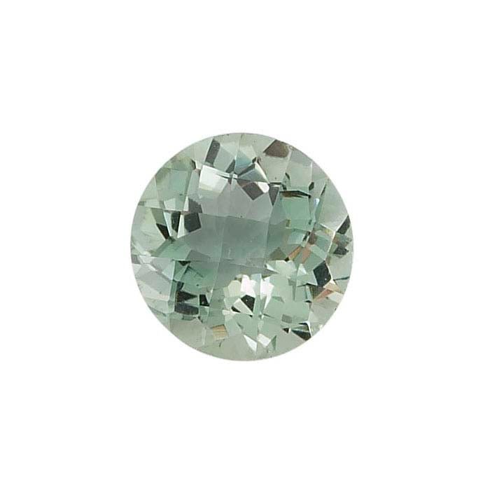 Green Quartz Round Checkerboard Faceted Stone, AA-Grade