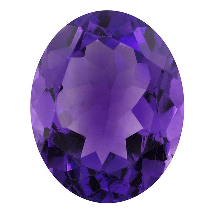 Amethyst Oval Faceted Gemstones, AAA-Grade