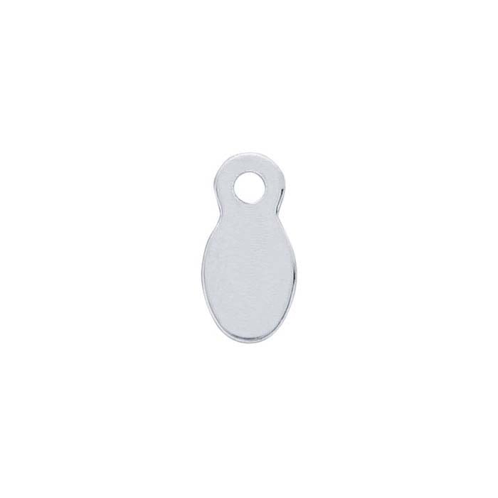 Sterling Silver 8 x Oval Tag, 0.51mm, Soft