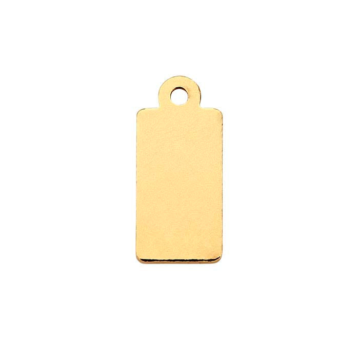 14/20 Yellow Gold-Filled Rectangle Tag, 0.36mm, 1/2-Hard