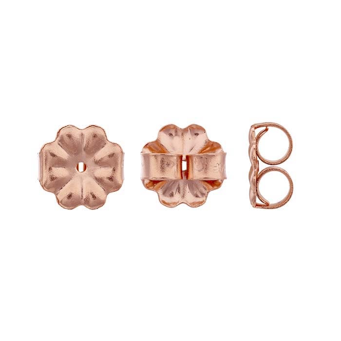 14/20 Rose Gold-Filled dia. Medium-Weight Friction Ear Nut