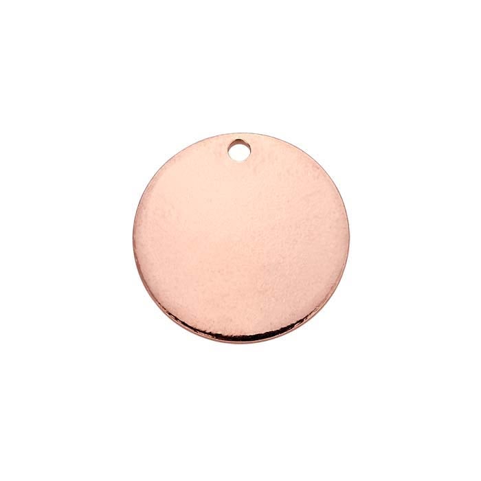 14/20 Rose Gold-Filled Round Charm