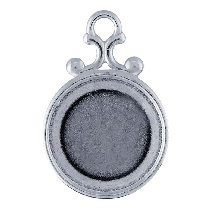 Sterling Silver Round Cabochon Component Mounting