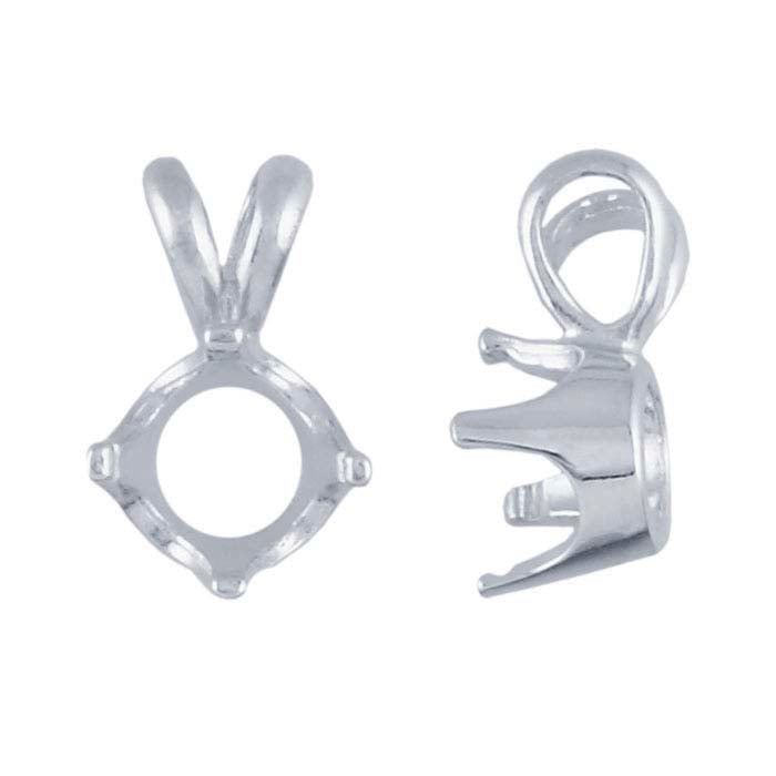 Sterling Silver Round ReadySet Pendant Mounting
