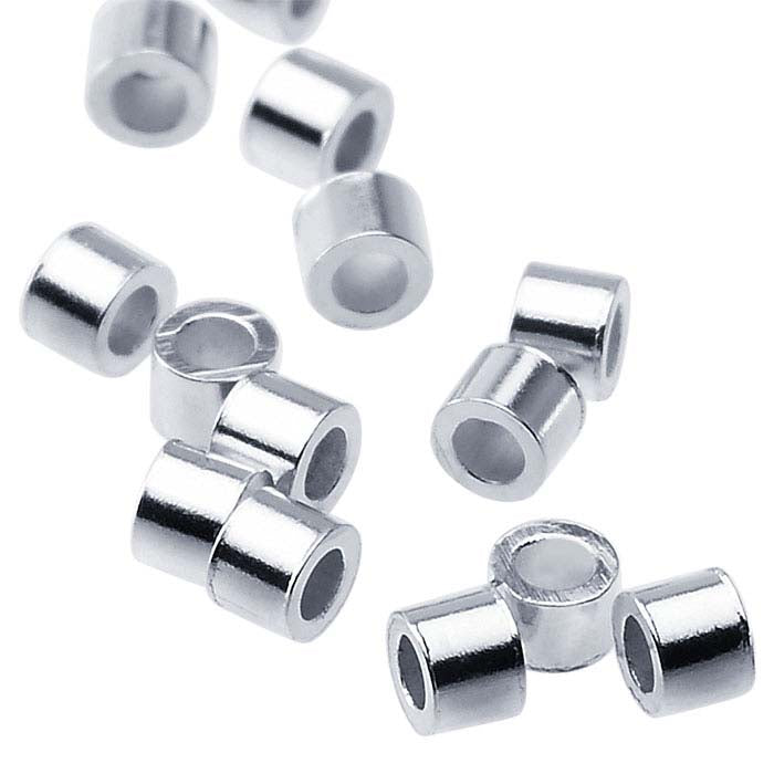 Argentium® Silver 2mm Crimp Tube Bead