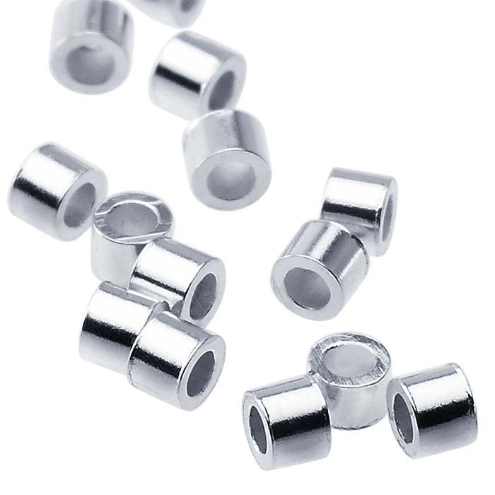 Argentium® Silver 2mm Crimp Tube Bead