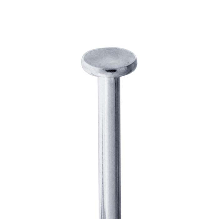 Argentium® Silver Flat Head Pin, 0.57mm, 3/4-Hard