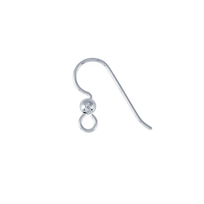 Argentium® Silver Ear Wire with Loop and Bead