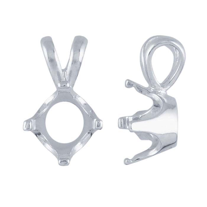 Argentium® Silver Round ReadySet Pendant Mounting