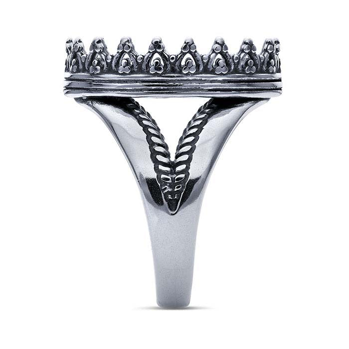 Sterling Silver Split Shank 18 x Oval Cabochon Ring Mounting