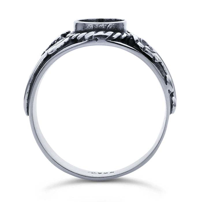 Sterling Silver Southwest 8 x Oval Cabochon Ring Mounting