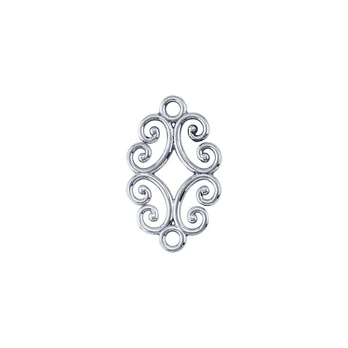 Sterling Silver Filigree Link Component