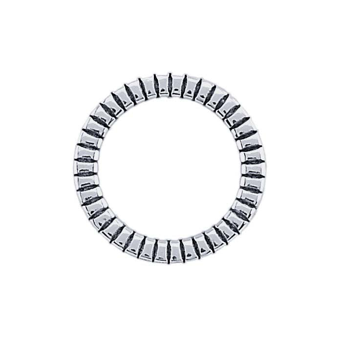 Sterling Silver Ridged Round Component