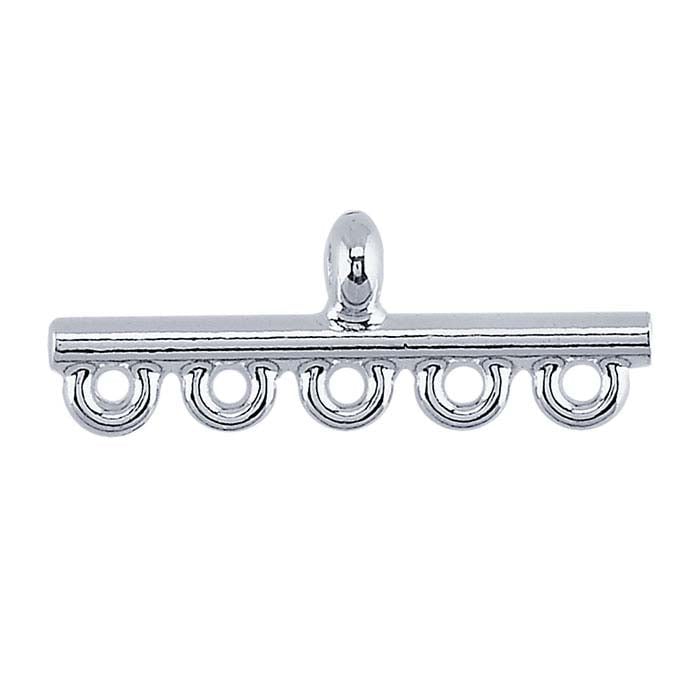 Sterling Silver Five-Strand End Bar