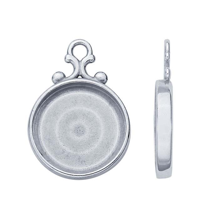 Sterling Silver Round Cabochon Component Mounting