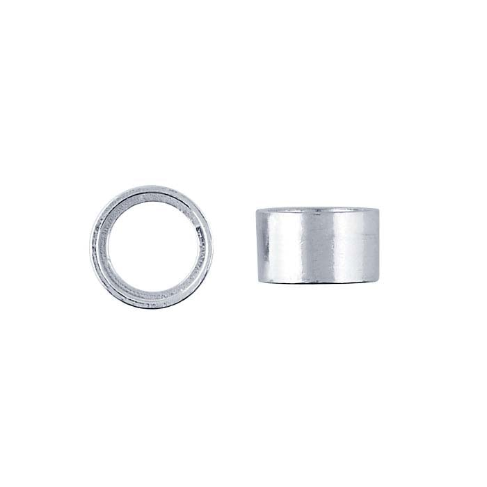 Sterling Silver Round Tube Bezel Settings, Cast