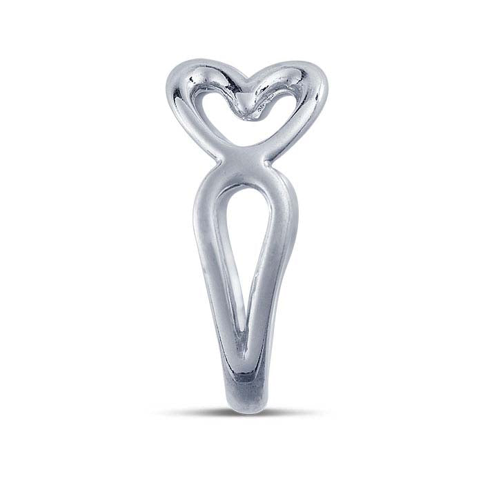 Sterling Silver Open-Heart Ring Shank