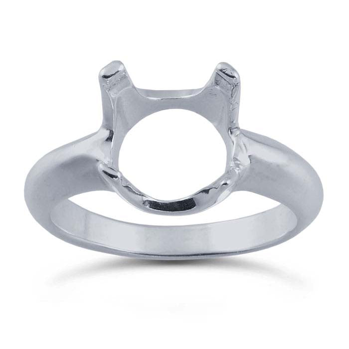 Sterling Silver ReadySet™ 10mm Round Ring Mounting