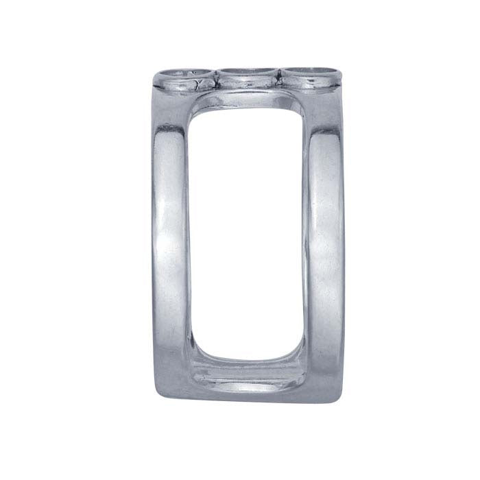 Sterling Silver Round Cabochon Ring Mounting, Adjustable