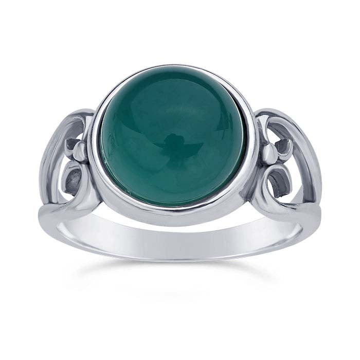 Sterling Silver Round Cabochon Ring Mounting
