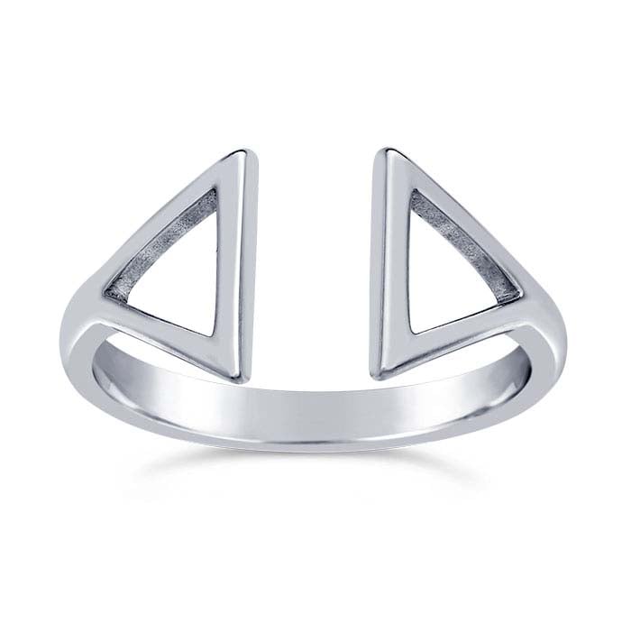 Sterling Silver Open-Triangle Ring Shank